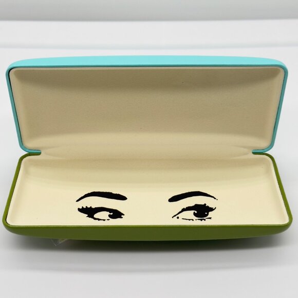 Kate Spade New York Small Eyeglasses Case Only Green Cleaning Cloth - Picture 2 of 5